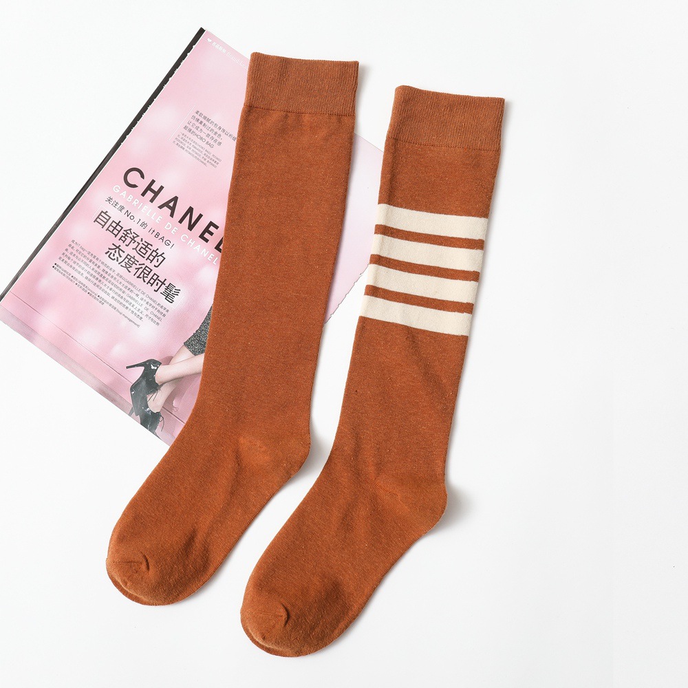 Striped Knee High Socks Slouch Long-barrelled Casual Socks Wholesale